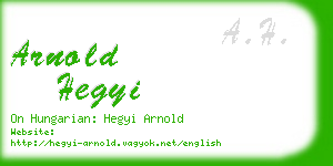 arnold hegyi business card